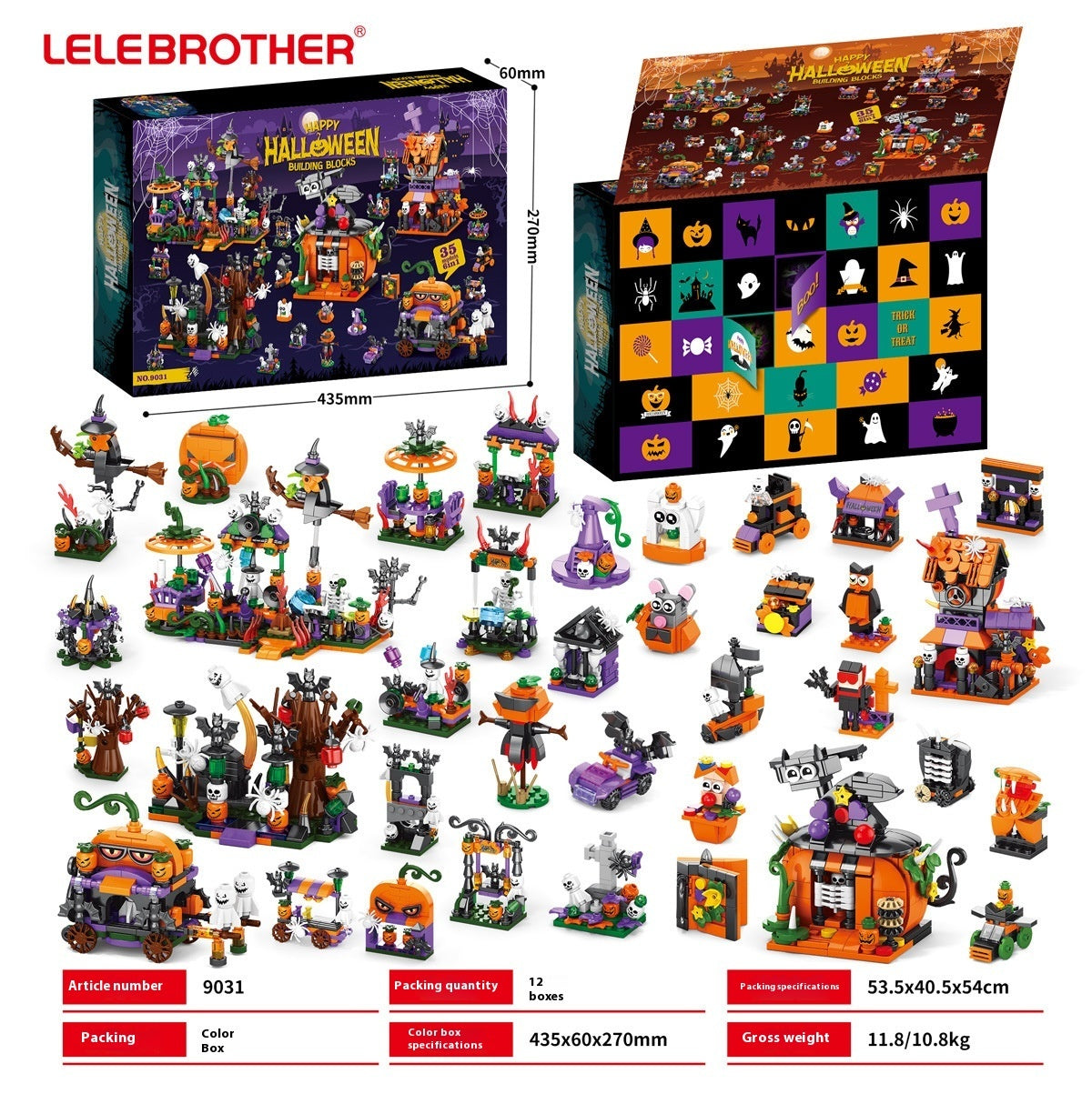 Halloween Pumpkin House Ghost House Building Blocks