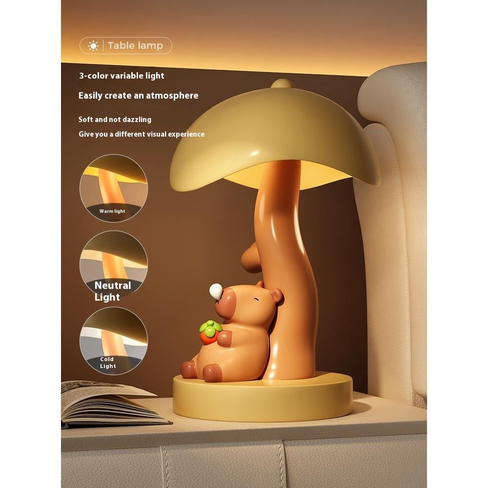 Cute Khaki Bedroom Table Lamp Home Decoration Ornaments
