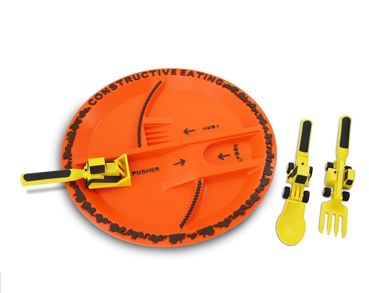 Dinneractive Combo With Utensil Set Excavator Spoon Cutlery Set