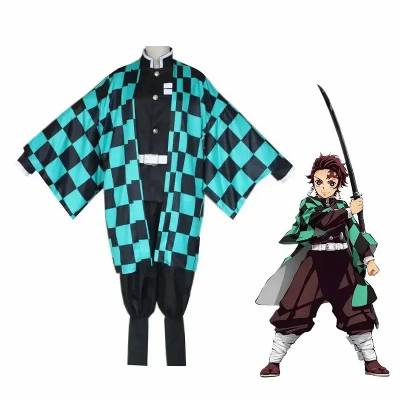 Anime Kamado Tanjirou Cosplay Kostuum Demon Moordenaar Halloween Cosplay Kostuum Voor Kinderen Voor Volwassen Geschenken