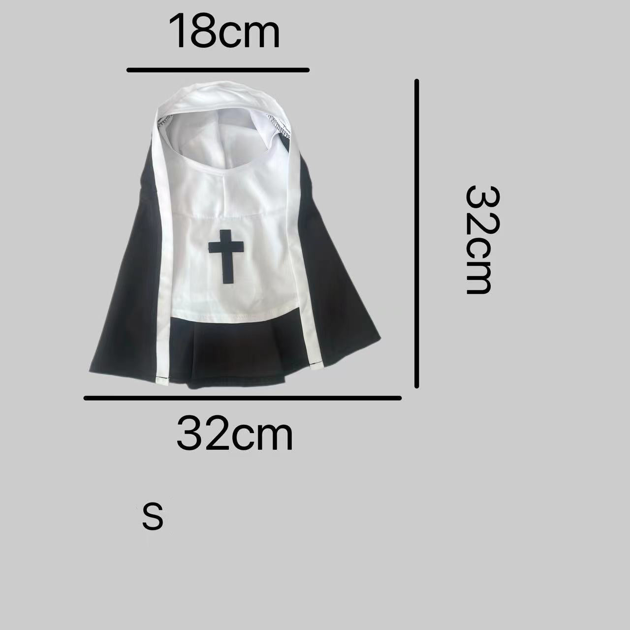 Nun Dog Costume – Pet Halloween Outfit (Apparel)