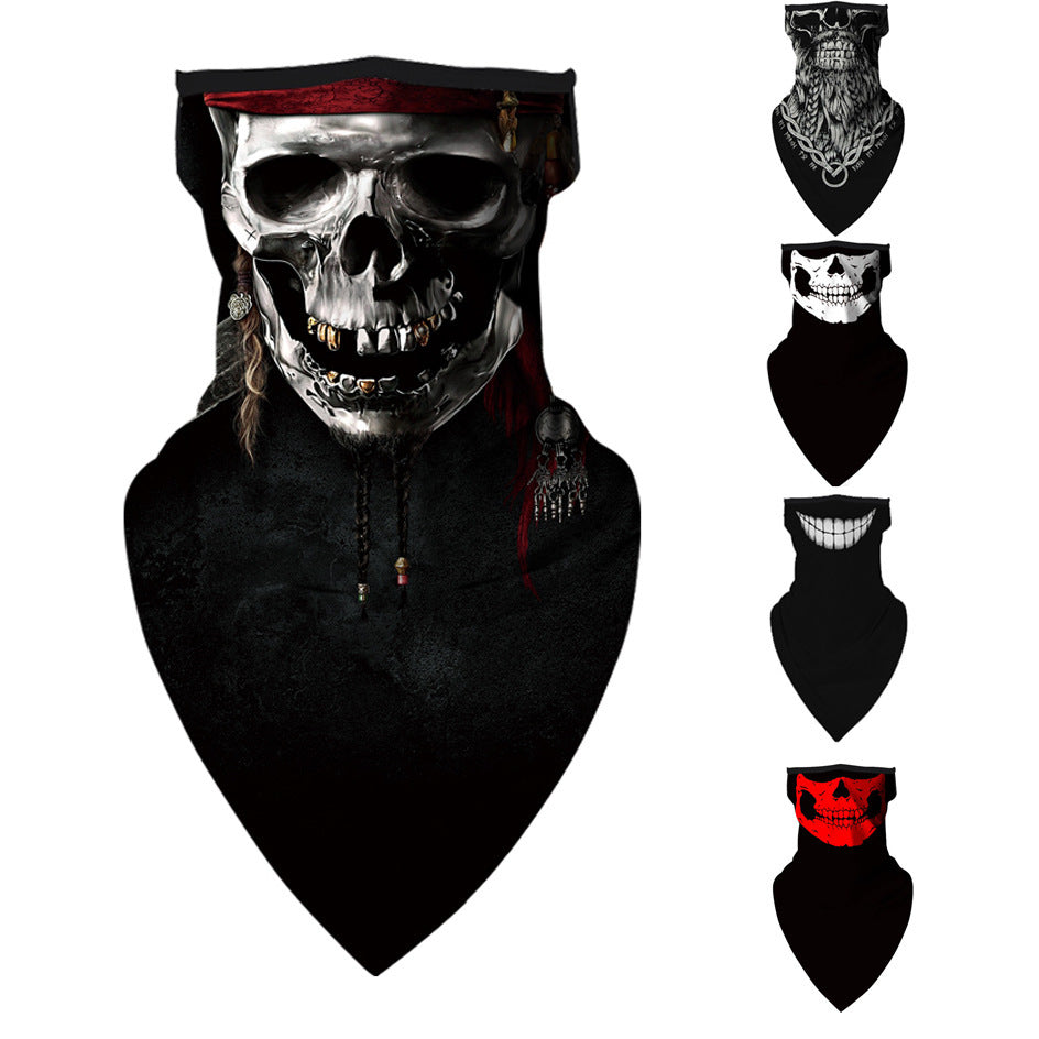 European And American New Ear Scarf Skull Mask