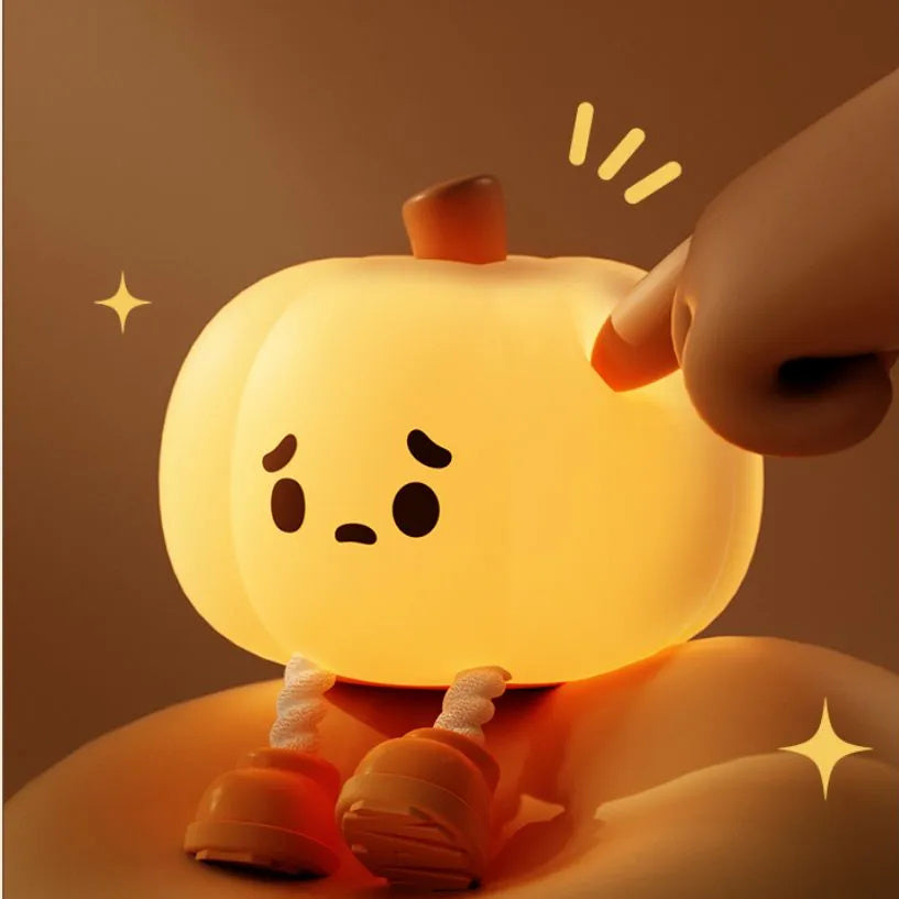 Halloween cute Pumpkin Silicone Night Light Lamp