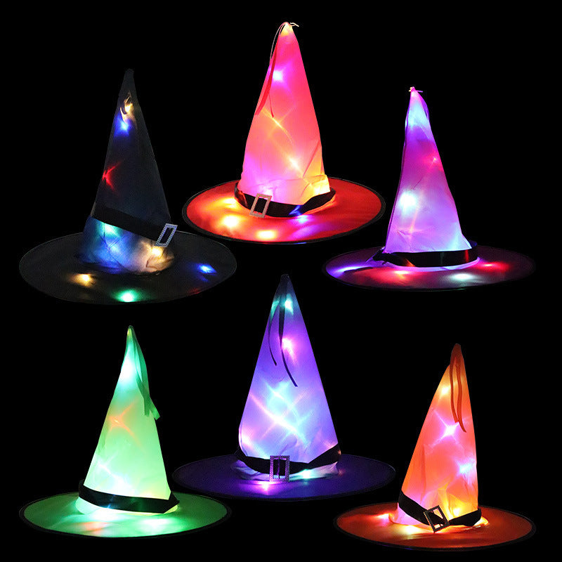 LED Witch Hat Halloween Hanging Ornament