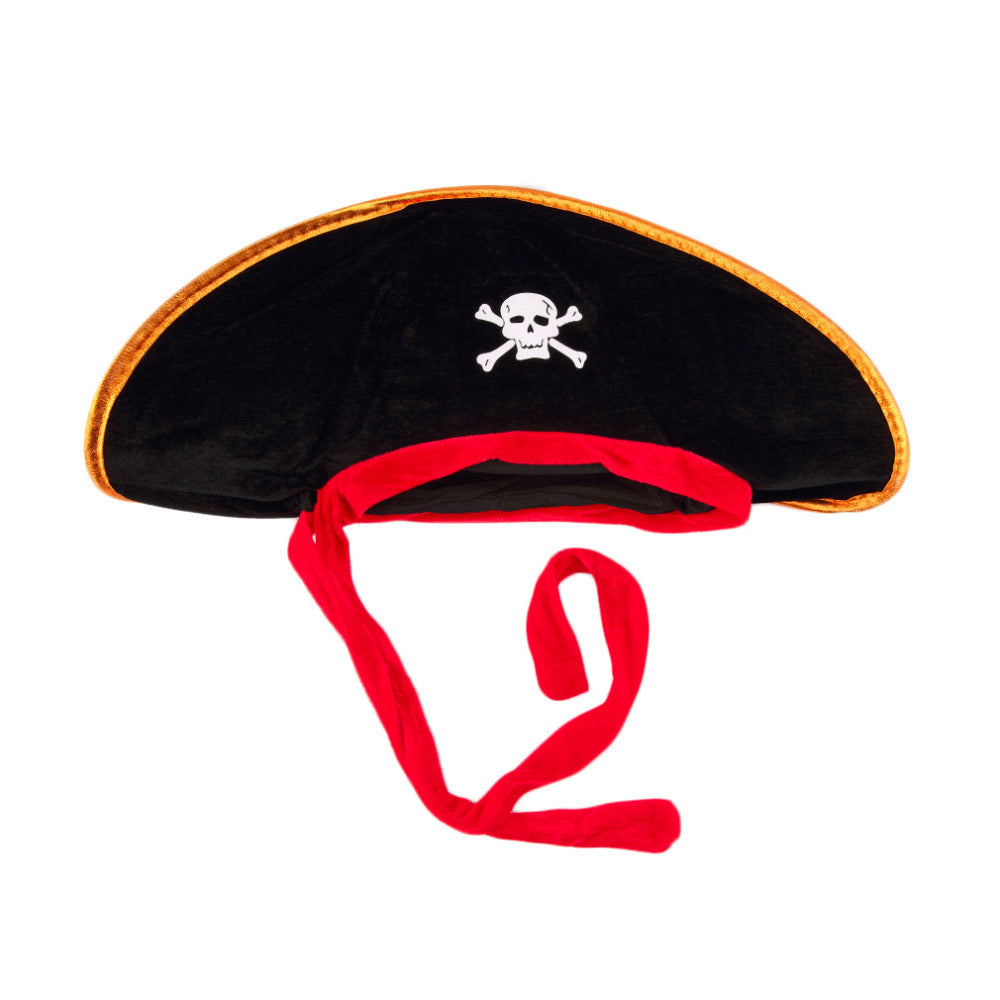 Halloween Pirate Skull Print Costume Hat