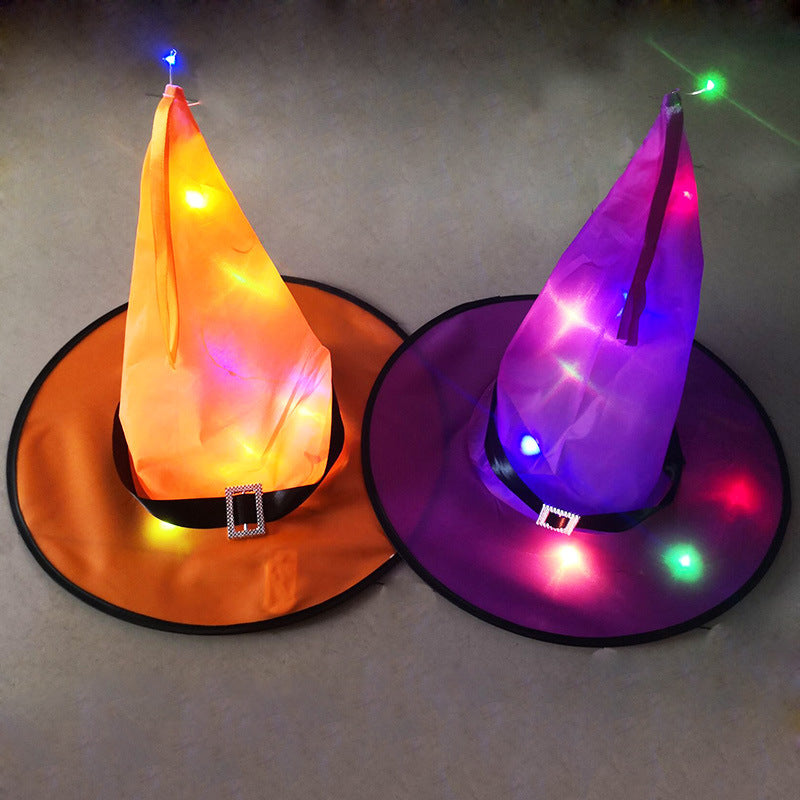 LED Witch Hat Halloween Hanging Ornament