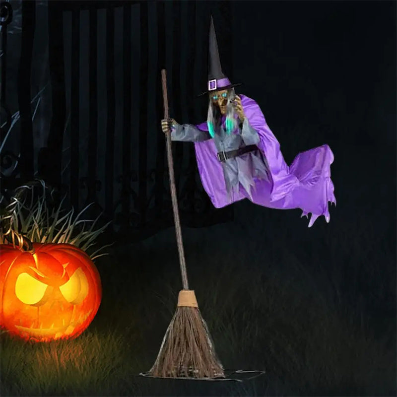 Halloween Flying Witch Decoration Animatronic Prop