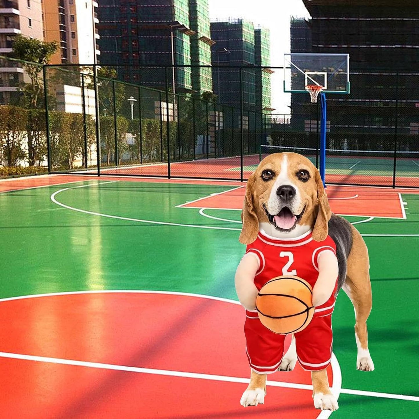 Dog sports Player Costume – Funny Pet Outfit- Halloween
