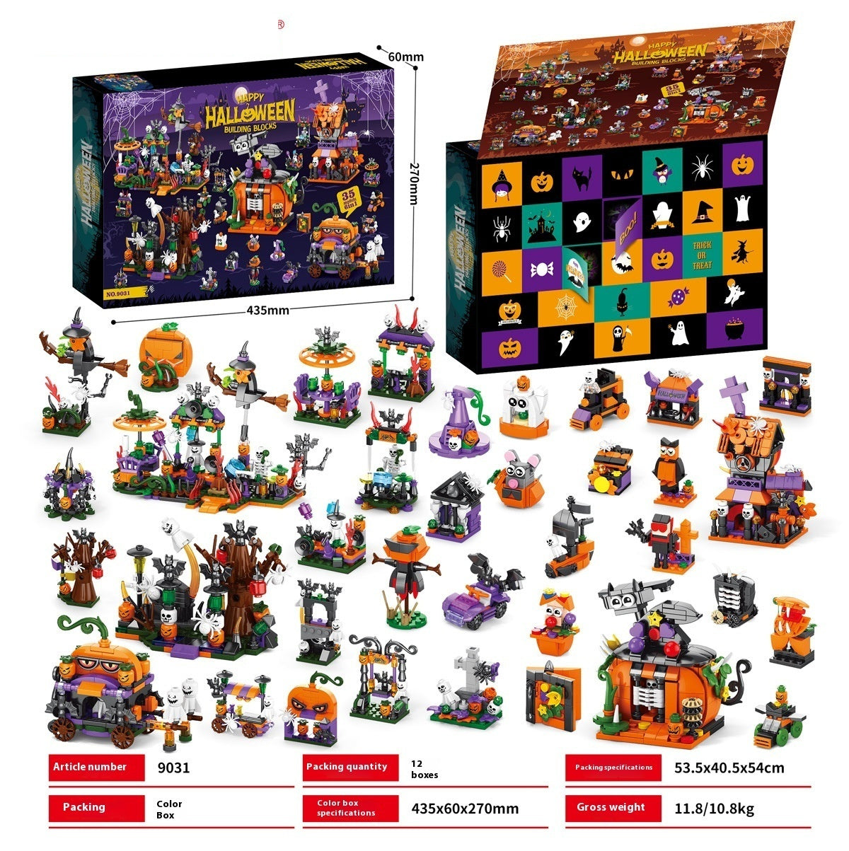 Halloween Pumpkin House Ghost House Building Blocks