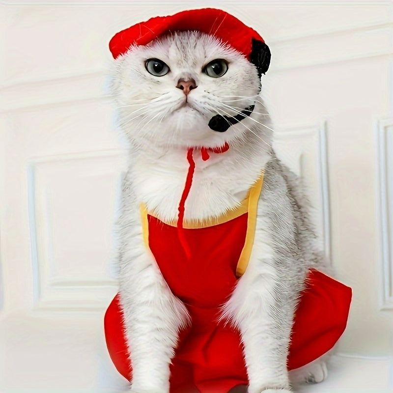 Pet Chef Costume – Cat Hat & Sweater Set