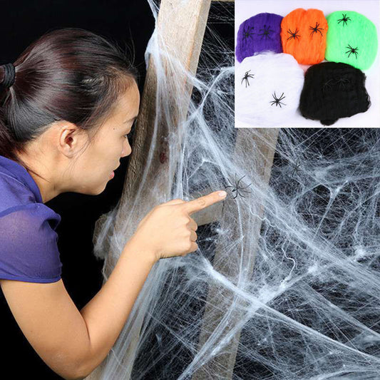 Halloween Cotton Spider Web Decoration