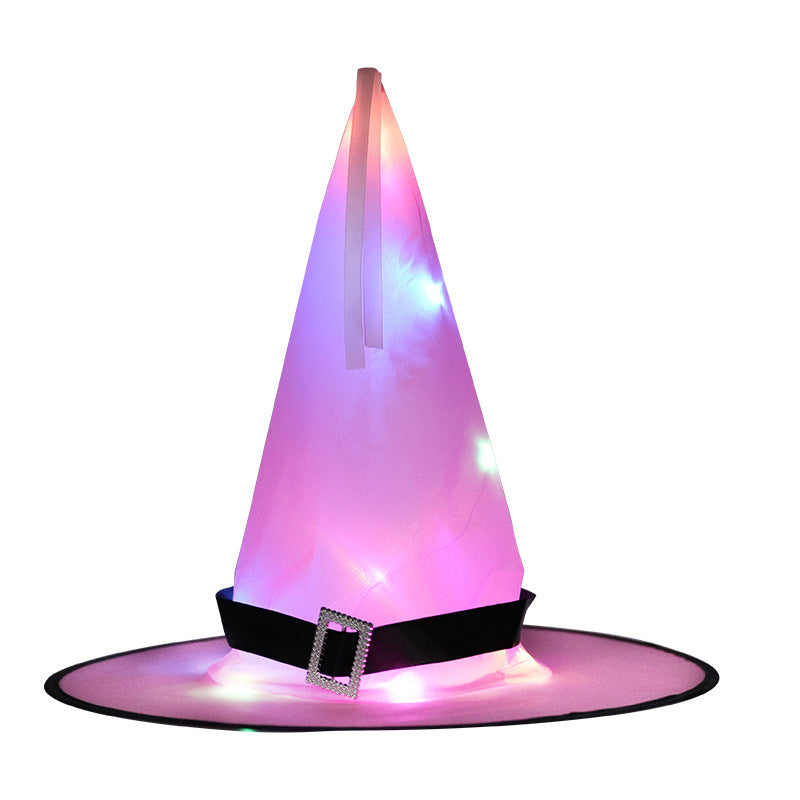 LED Witch Hat Halloween Hanging Ornament