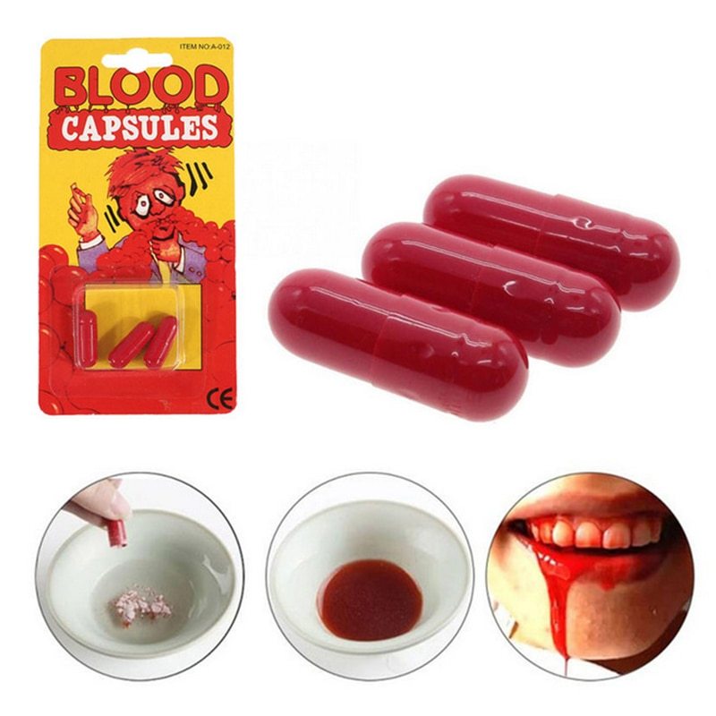 Halloween Fake Blood Capsules Realistic Vampire Props