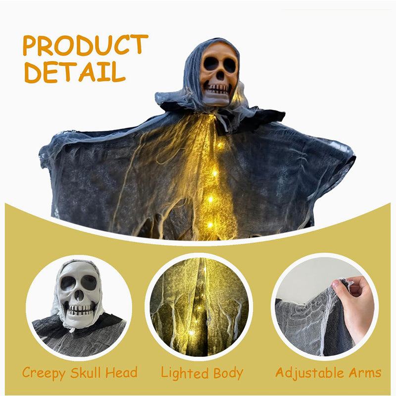 Hanging Ghost Skull Skeleton Halloween Decoration