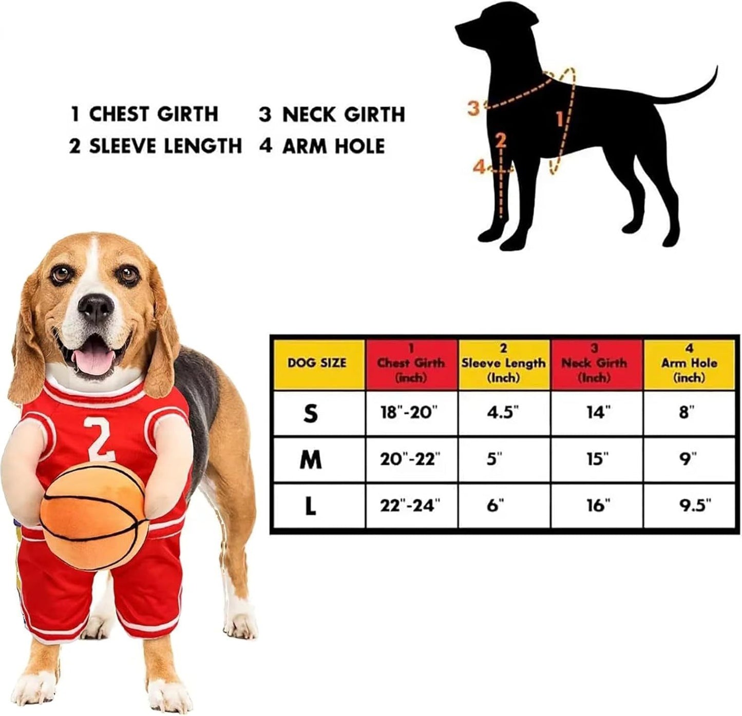 Dog sports Player Costume – Funny Pet Outfit- Halloween