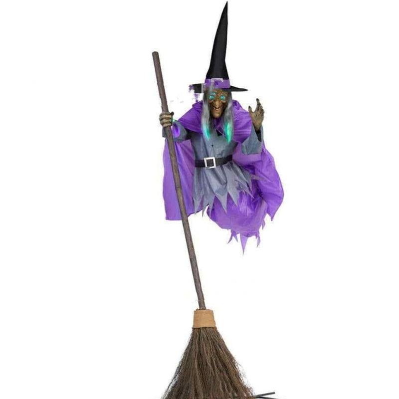 Halloween Flying Witch Decoration Animatronic Prop
