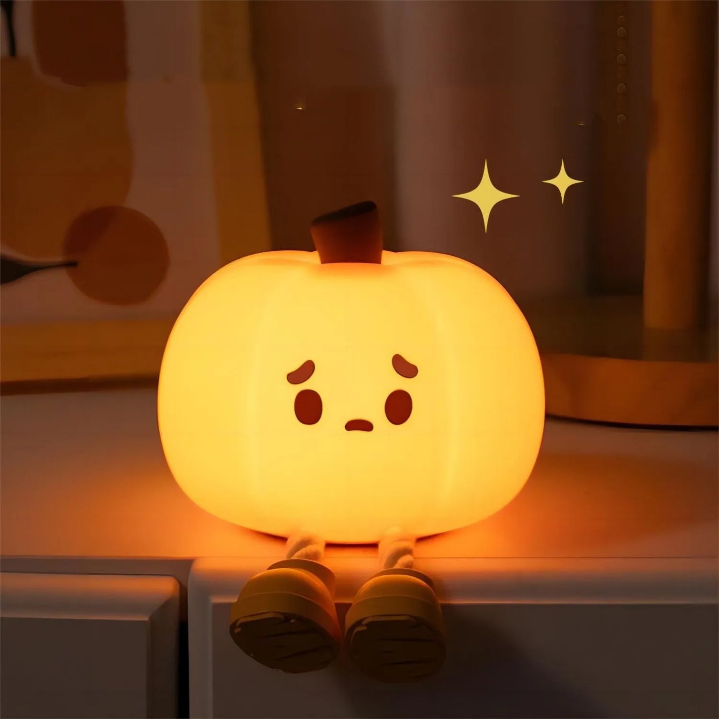 Halloween cute Pumpkin Silicone Night Light Lamp