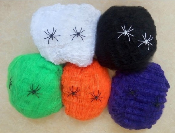 Halloween Cotton Spider Web Decoration