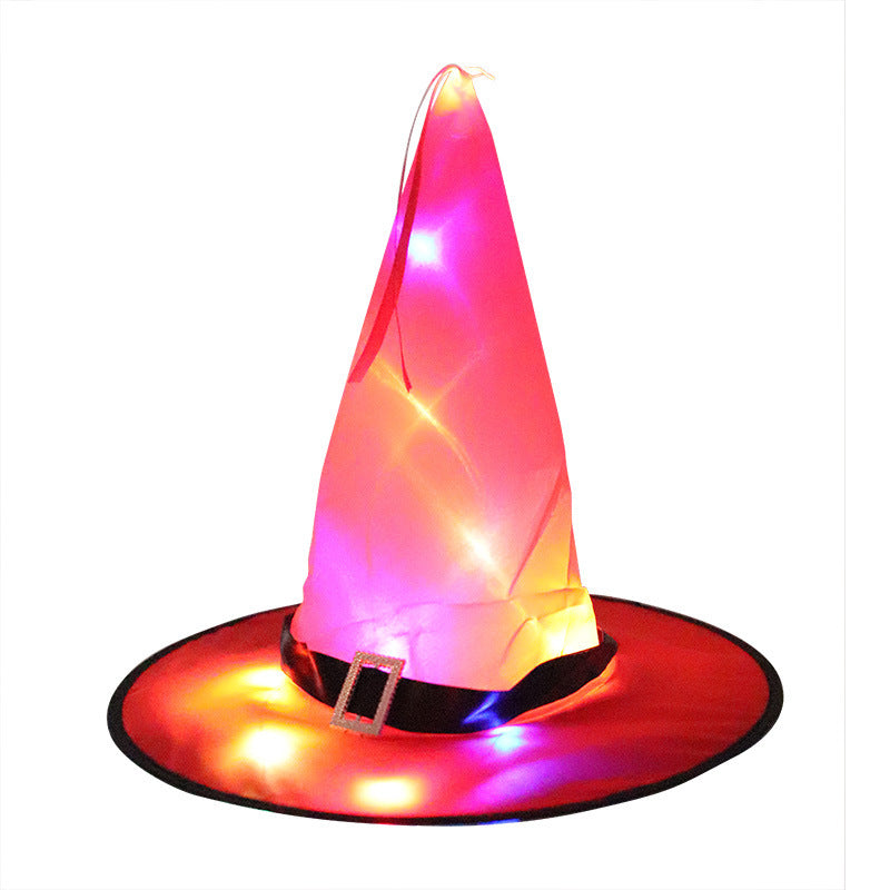 LED Witch Hat Halloween Hanging Ornament