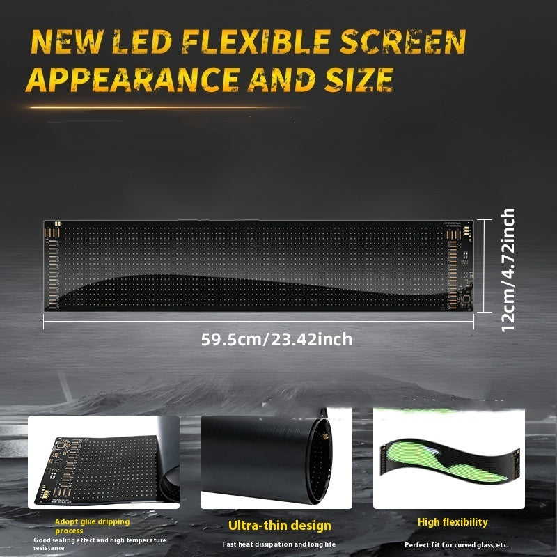 LED Flexible Display APP Bluetooth Car Advertising Screen