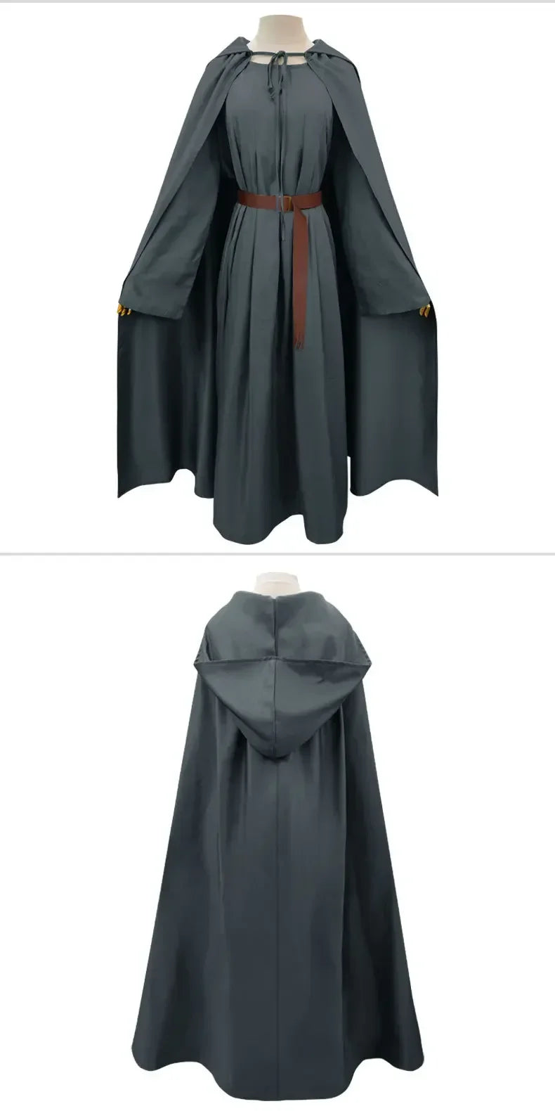 Gandalf Cosplay Costume The Lord of the Rings Men Sorcerer Uniform Thin Cotton and Linen Cape Hat Suit Performance Clothing