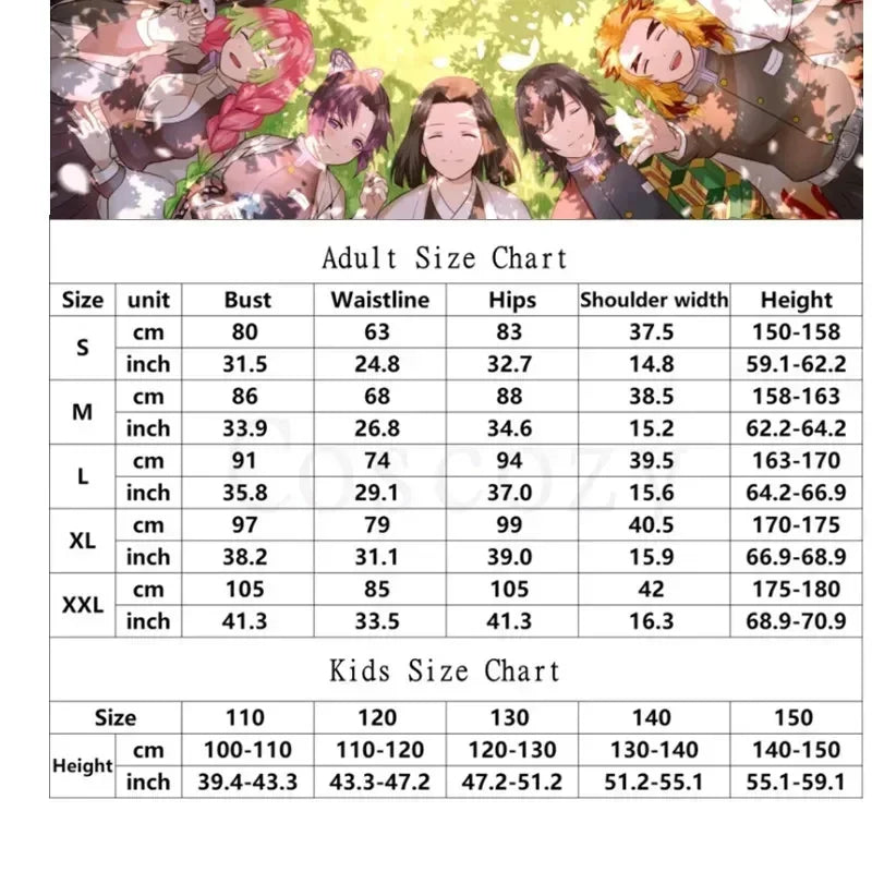 Kimetsu No Yaiba Nezuko Tanjirou Kimono Haori Cloak Cosplay Costume Halloween Adult Child Anime Costumes Cape