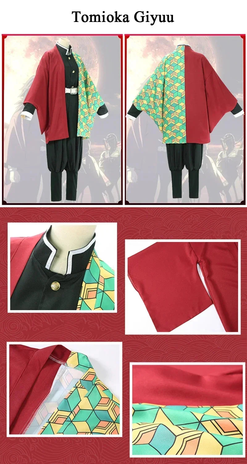 New Demon Slayer Cosplay Tanjiro Nezuko Cosplay Kids Shinobu Costume Japanese Anime Cartoon Halloween Costume Christmas Gifts