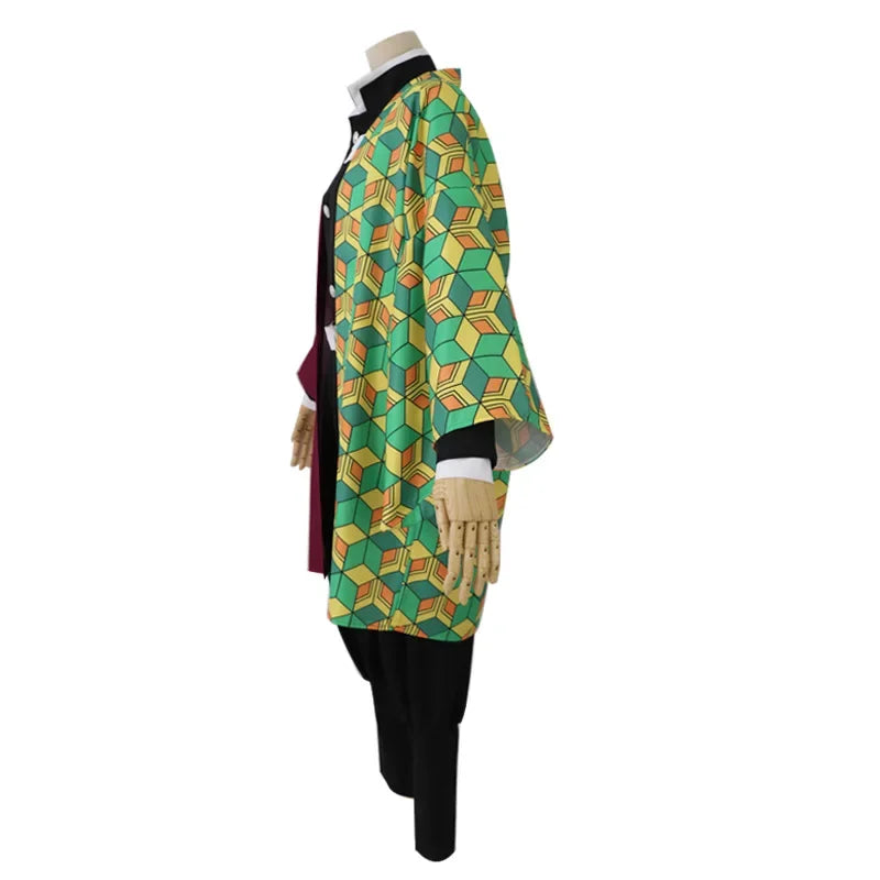 Anime Demon Slayer Kimetsu No Yaiba Tomioka Giyuu Cosplay Costume Men Kimono Uniform Halloween Carnival Party Costumes