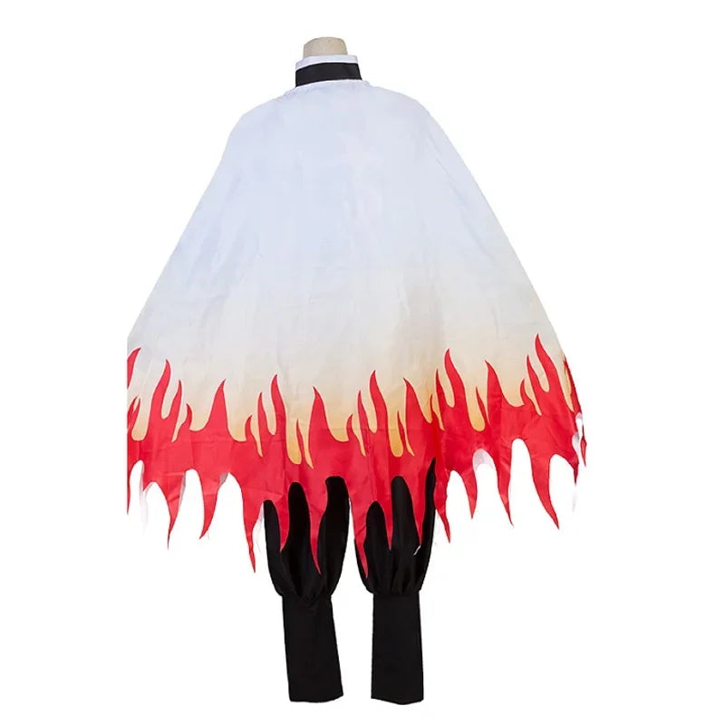 Costumes de Cosplay Anime Train Mugen Demon Slayer Rengoku Kyojuro, Robe Kimetsu No Yaiba pour adultes et enfants, perruques, te