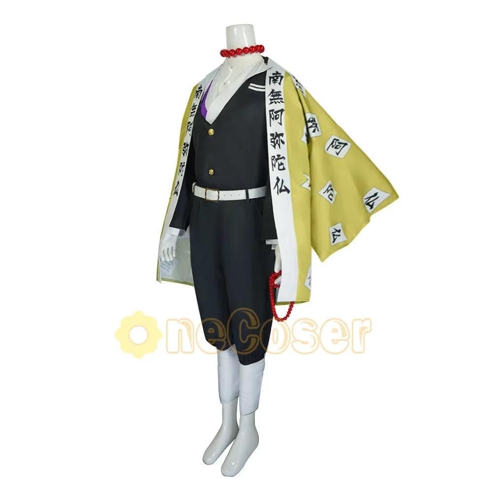 Gyomei Himejima Uniform Anime Demon Slayer Season 4 Kimetsu no Yaiba Hashira Training Arc Cosplay Costume Wig Stone Hashira
