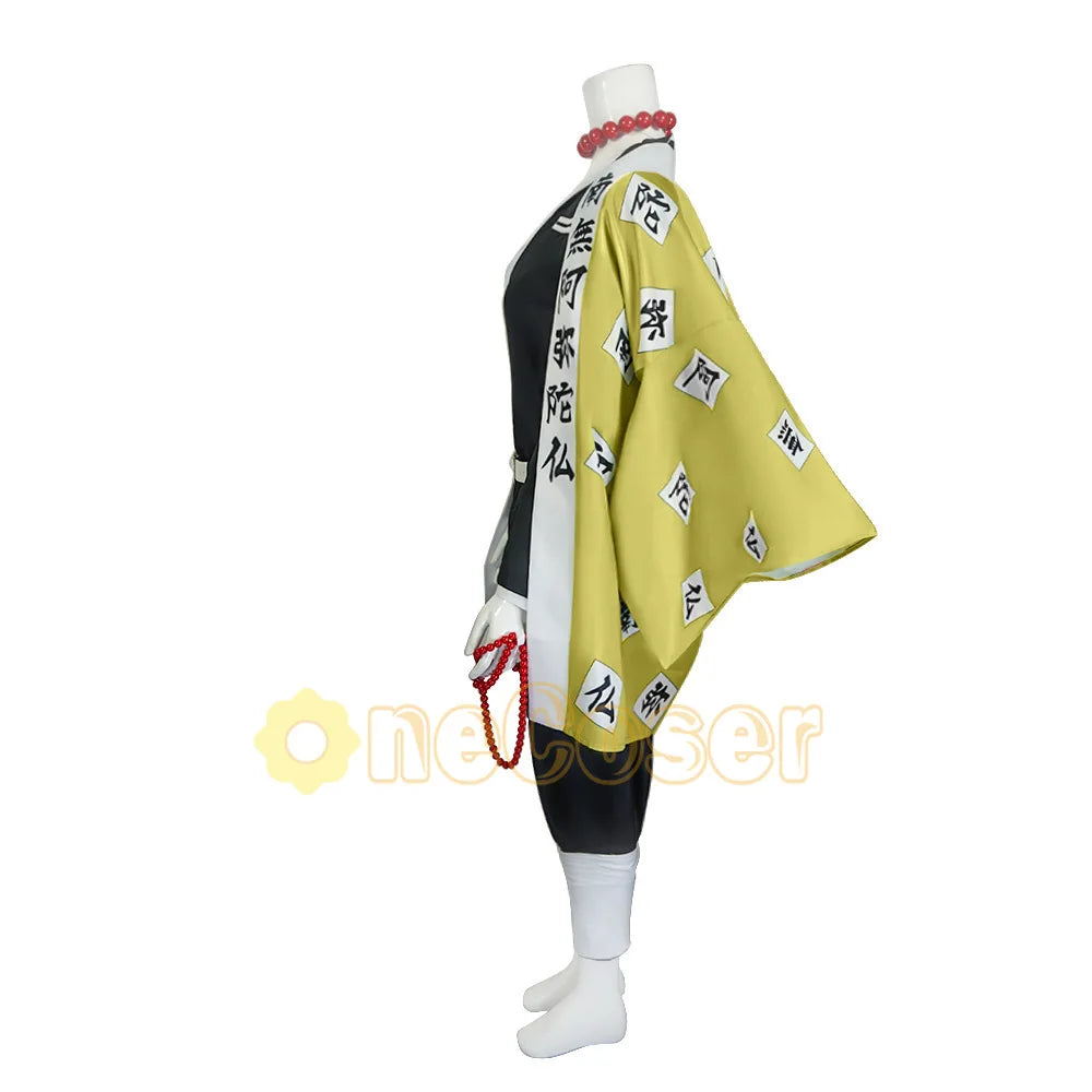 Gyomei Himejima Uniform Anime Demon Slayer Season 4 Kimetsu no Yaiba Hashira Training Arc Cosplay Costume Wig Stone Hashira
