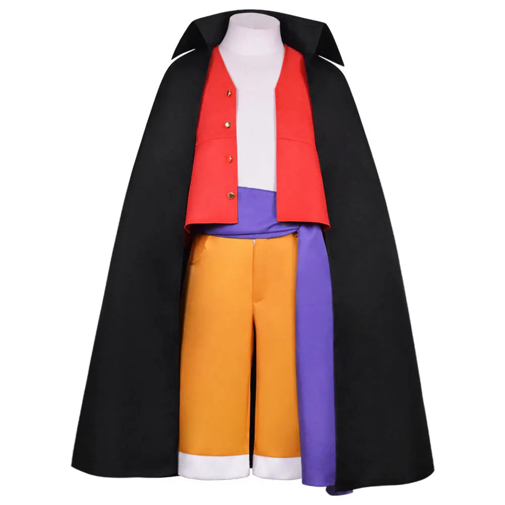 Hot Anime Monkey D Luffy Cosplay Costume Kimono Captain Of The ONE Straw Hat Pirates PIECE Halloween Outfits