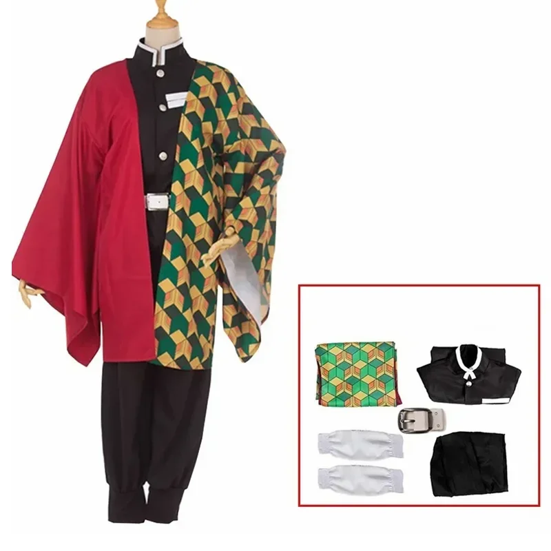 Anime Demon Slayer Kimetsu No Yaiba Tomioka Giyuu Cosplay Costume Men Kimono Uniform Halloween Carnival Party Costumes