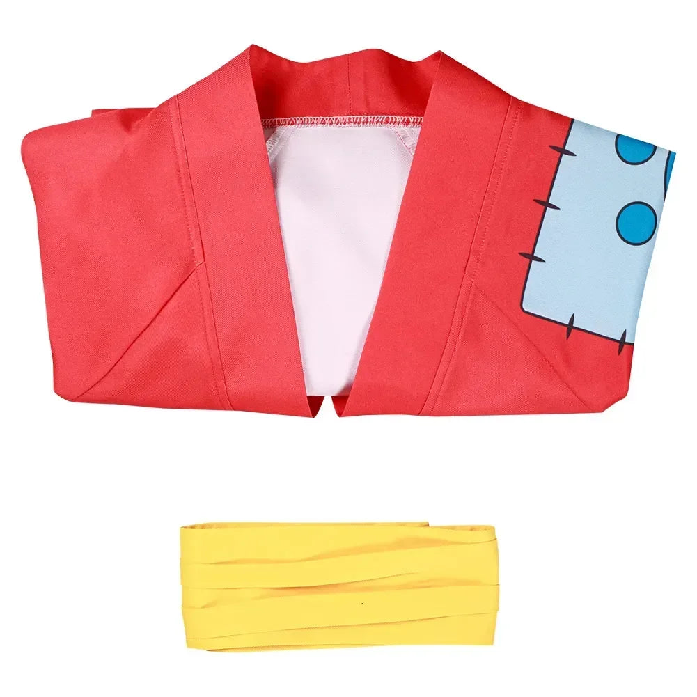 Monkey D Luffy Wano Country Arc Cosplay Kostuum Hoed Kimono Yukata Outfit Aangepaste Halloween Kostuums