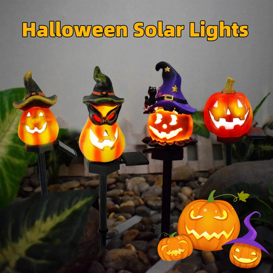 Solar Outdoor Halloween Pumpkin Garden Lantern