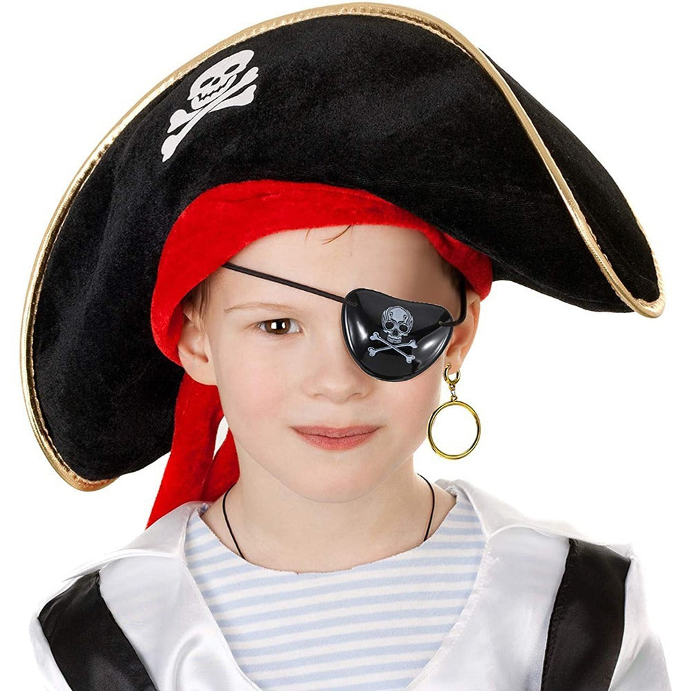 Halloween Pirate Skull Print Costume Hat
