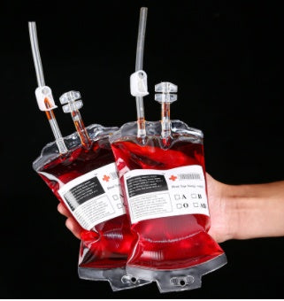 Halloween Vampire Blood Drink Bags Transparent Beverage Pouches