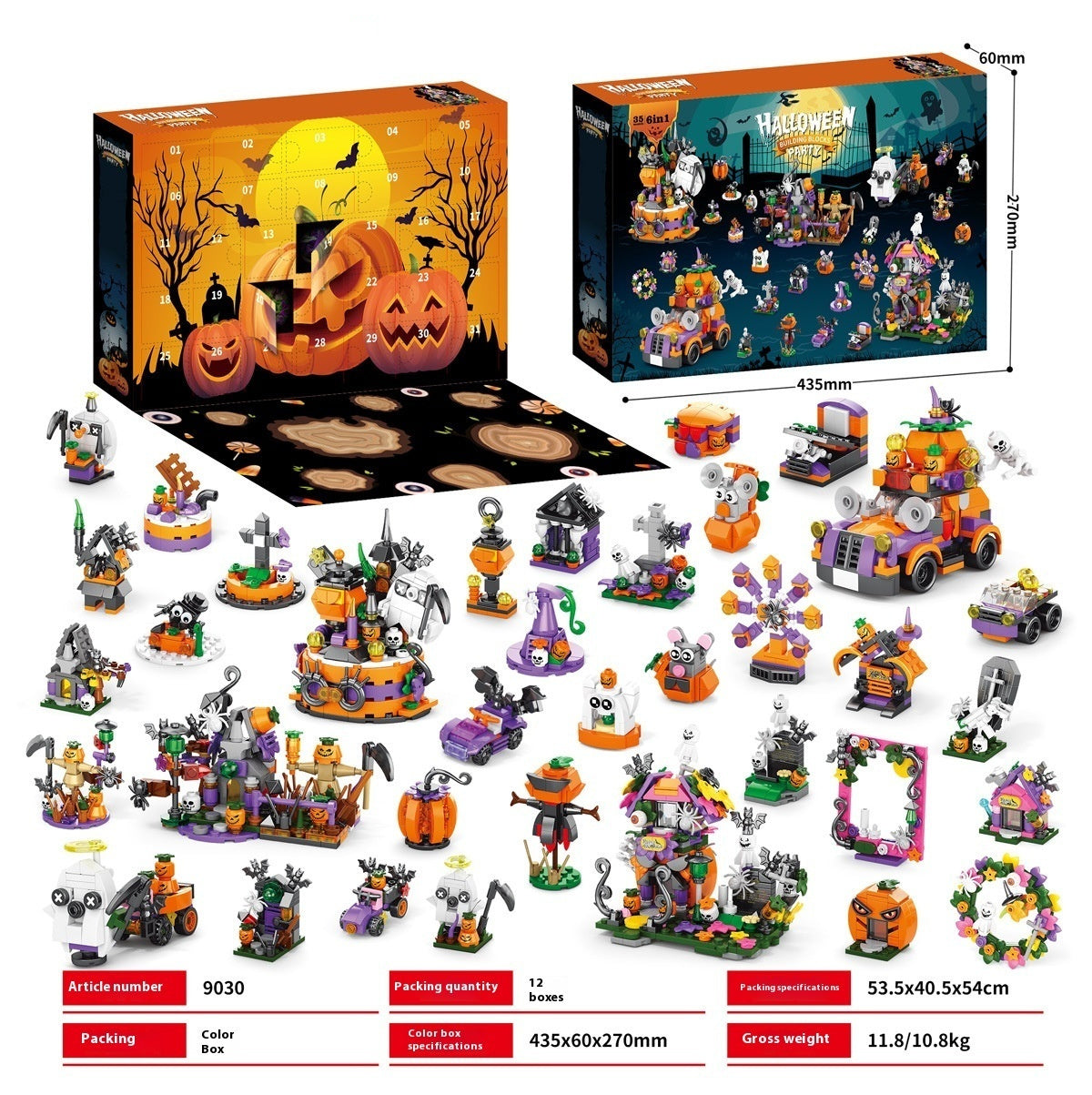 Halloween Pumpkin House Ghost House Building Blocks
