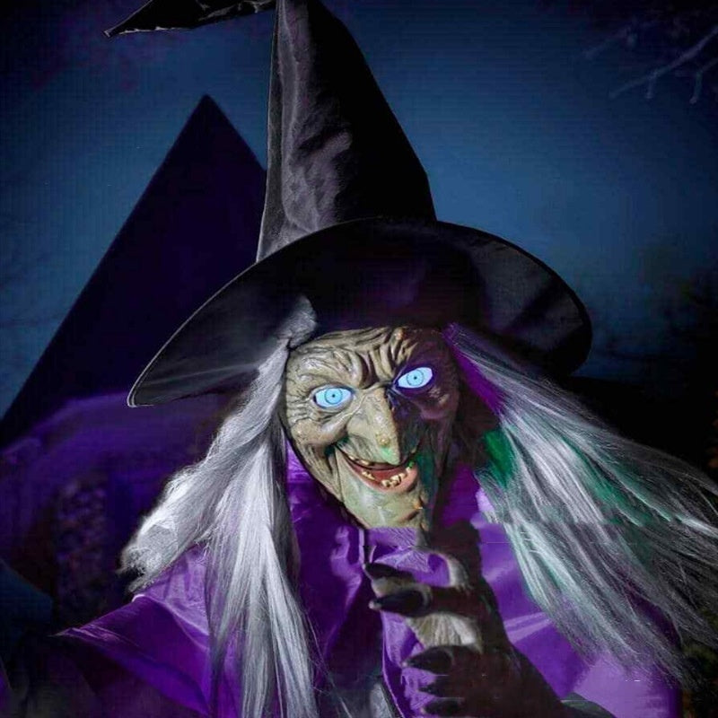 Halloween Flying Witch Decoration Animatronic Prop