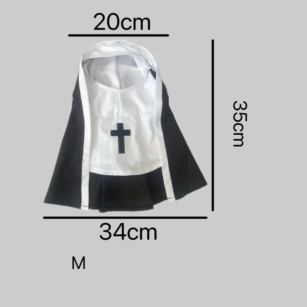 Nun Dog Costume – Pet Halloween Outfit (Apparel)